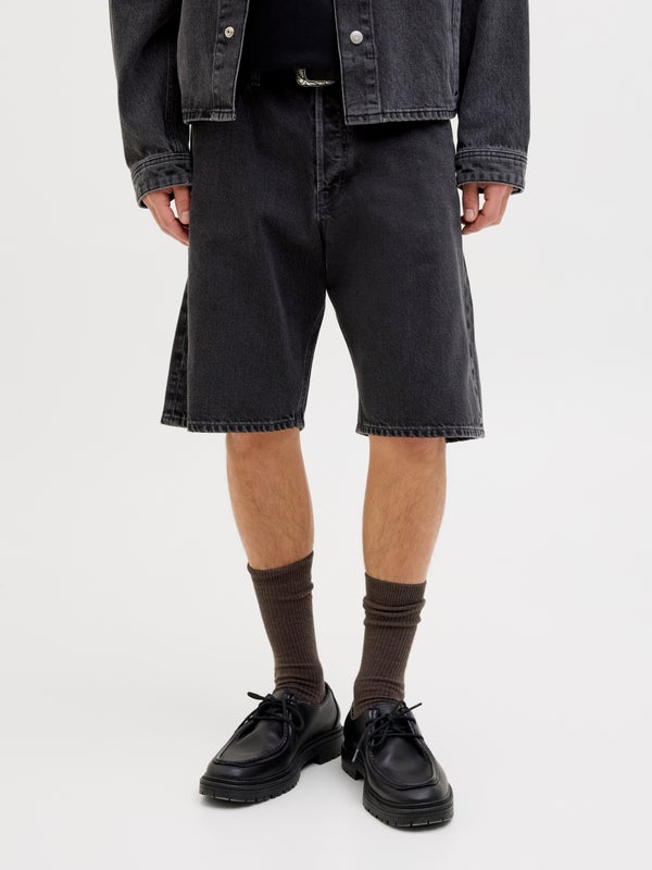 Premium By Jack & Jones Baggy Fit Denim Shorts Black / Black Denim