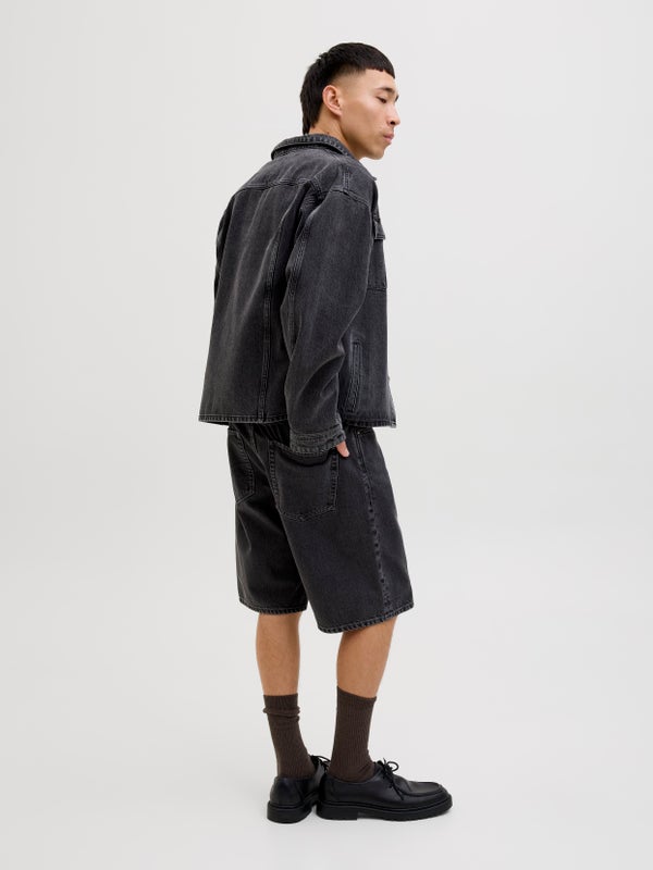 Premium By Jack & Jones Baggy Fit Denim Shorts Black / Black Denim