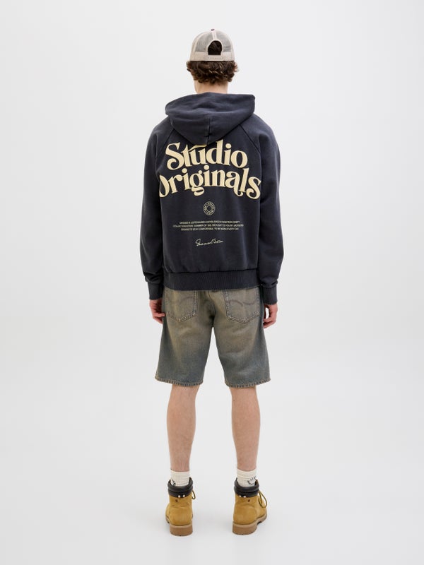 Premium By Jack & Jones Baggy Fit Denim Shorts Blue / Blue Denim