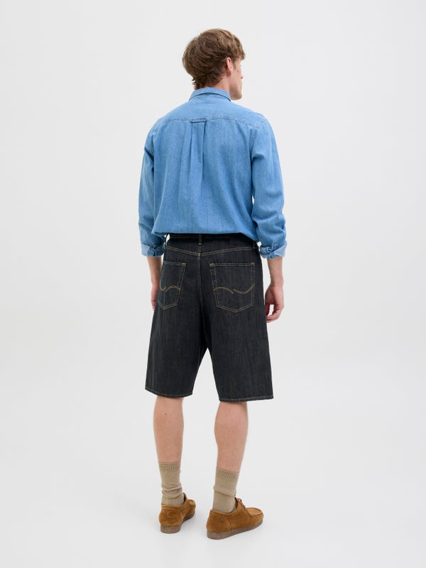 Premium By Jack & Jones Baggy Fit Denim Shorts Blue / Blue Denim