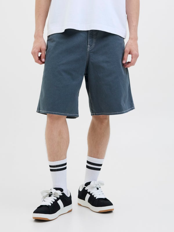 Premium By Jack & Jones Baggy Fit Denim Shorts Blue / Orion Blue