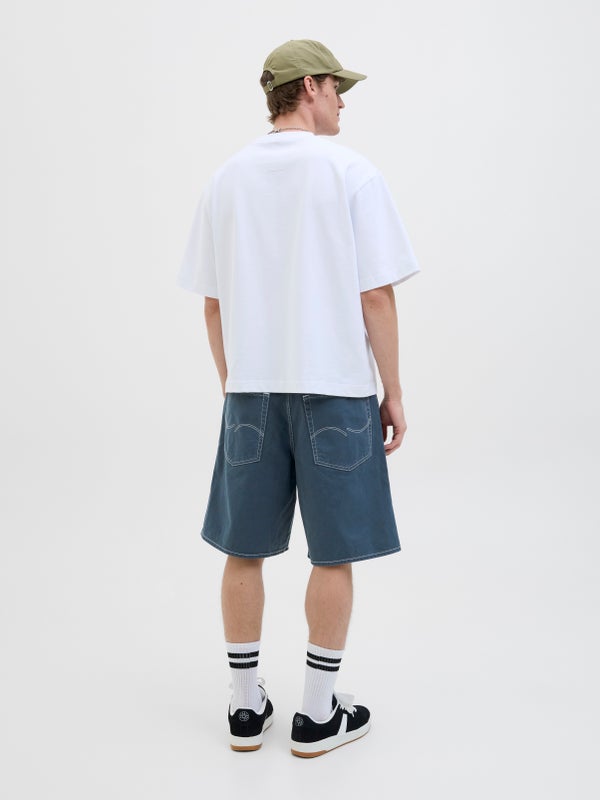 Premium By Jack & Jones Baggy Fit Denim Shorts Blue / Orion Blue