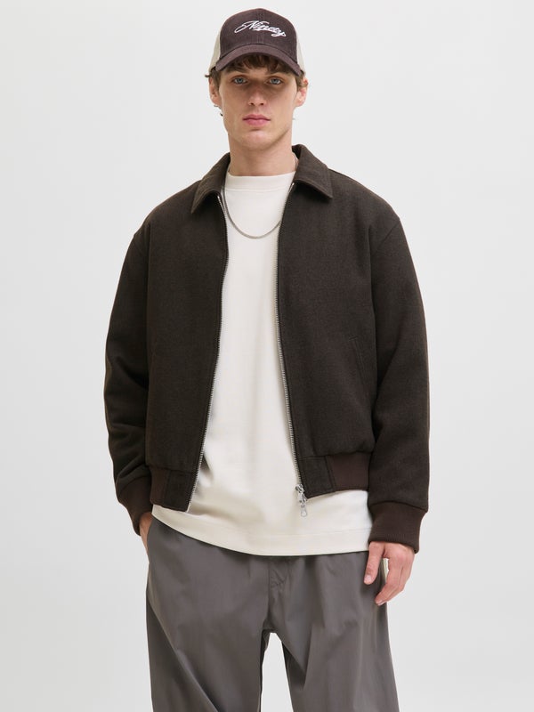 premium by jack & jones Bomber jacket Brown / AfterDark