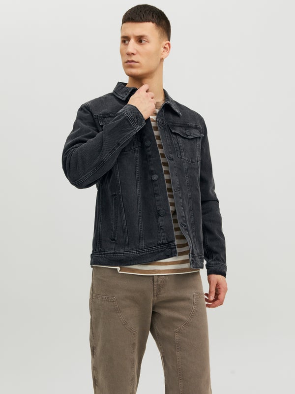 premium by jack & jones Denim jacket Black / Black Denim