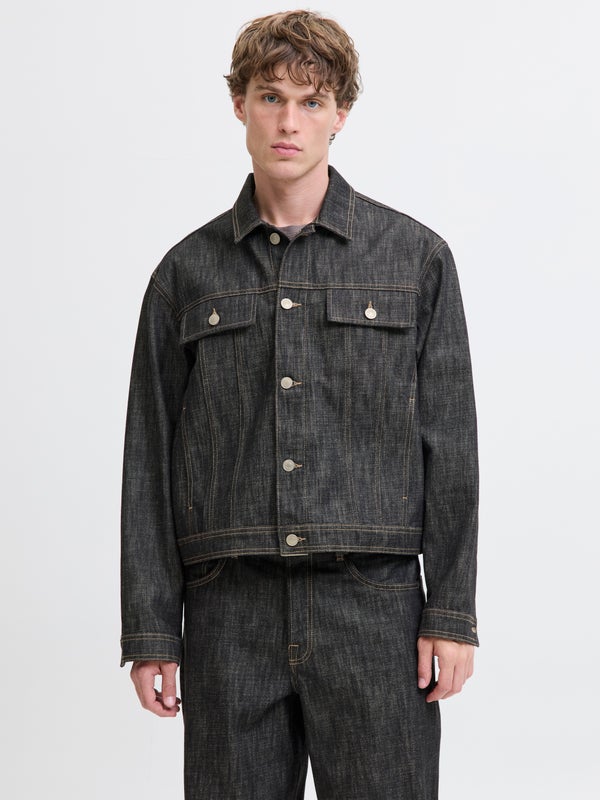 premium by jack & jones Denim jacket Black / Black Denim