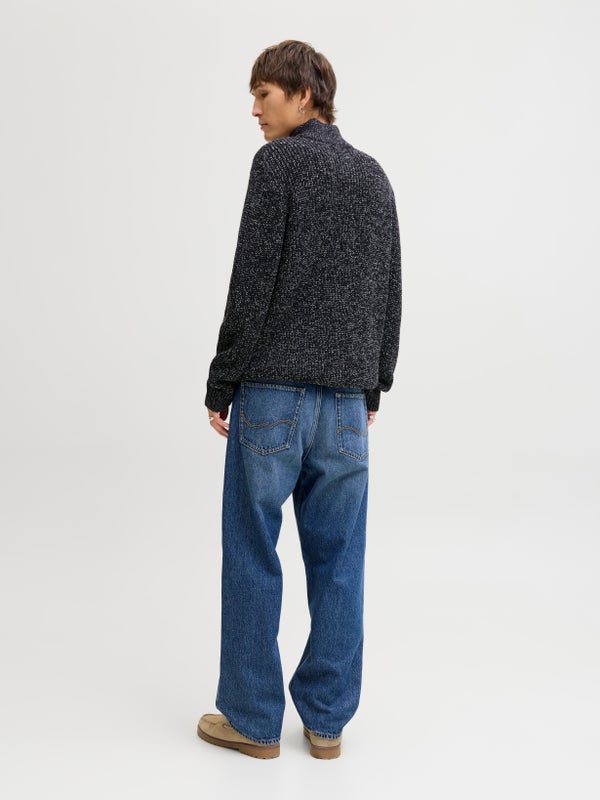 Premium By Jack & Jones Half Zip Sweatshirt Blue / Sky Captain