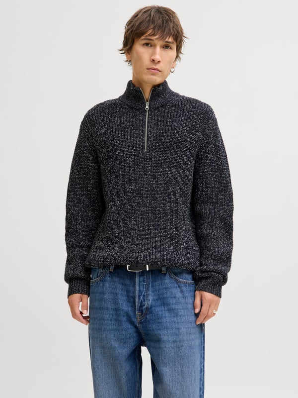 premium by jack & jones Half zip Sweatshirt Blue / Sky Captain