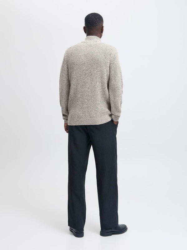 Premium By Jack & Jones Half Zip Sweatshirt Grey / Seasalt