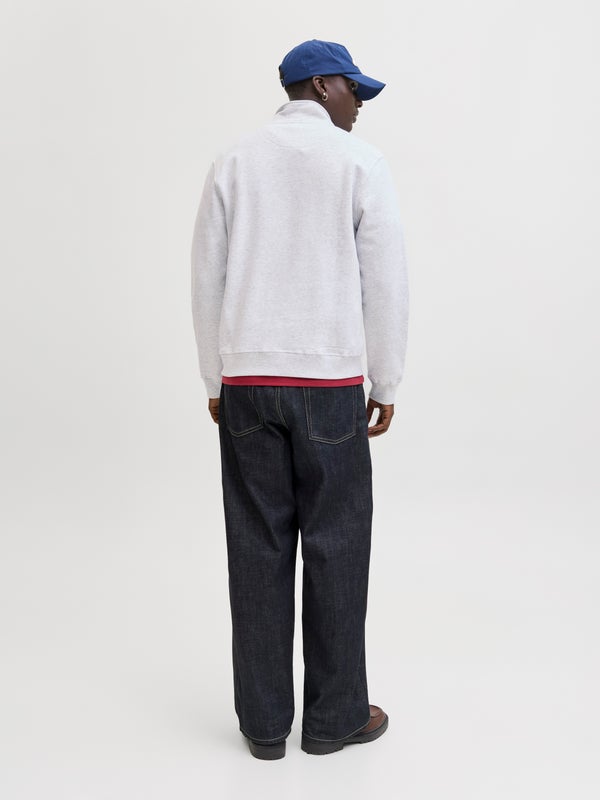 Premium By Jack & Jones Half Zip Sweatshirt White / Bright White