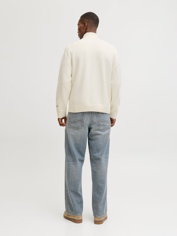 Premium By Jack & Jones Half Zip Sweatshirt White / Sea Salt