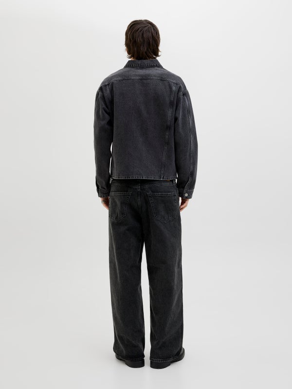 Premium By Jack & Jones JJIDAVE JJCOOPER AM 368 NOOS Wide Fit Jeans Black / Black Denim