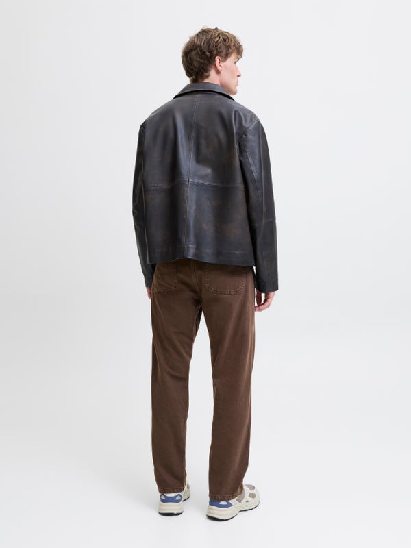 Premium By Jack & Jones JJIEDDIE JJWORKER MF 140 NOOS Loose Fit Jeans Brown / Chocolate Brown