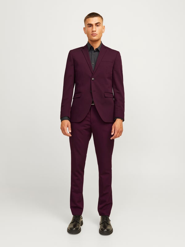 Premium By Jack & Jones JPRFRANCO Super Slim Fit Suit Red / Winetasting