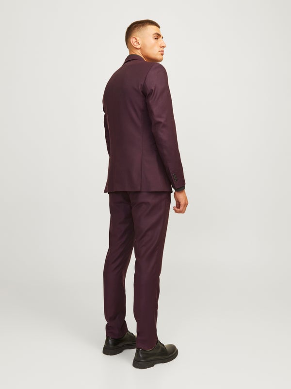 Premium By Jack & Jones JPRSOLARIS Super Slim Fit Suit Red / Winetasting