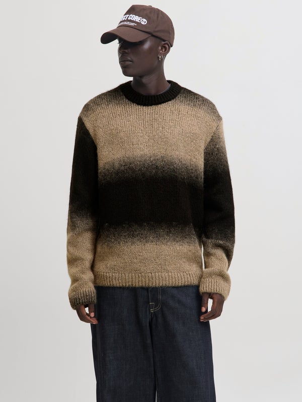 Premium By Jack & Jones Knitted Pullover Brown / Crockery