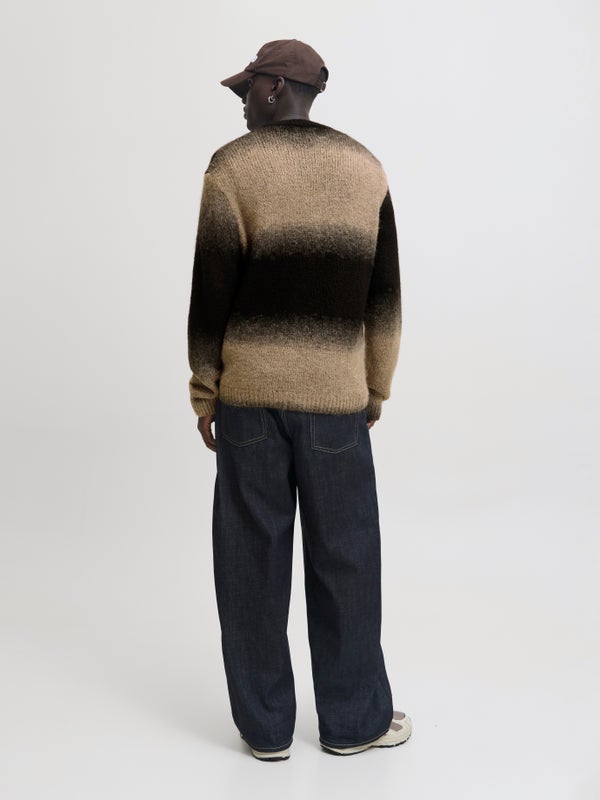 Premium By Jack & Jones Knitted Pullover Brown / Crockery