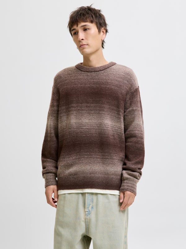 Premium By Jack & Jones Knitted Pullover Brown / DeepMahogany
