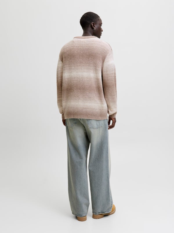 Premium By Jack & Jones Knitted Pullover Brown / Mocha Meringue