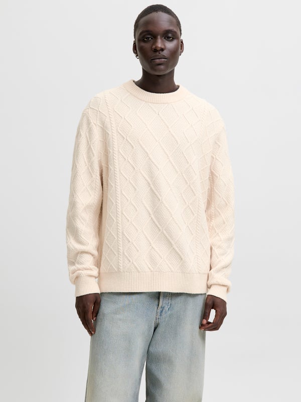 Premium By Jack & Jones Knitted Pullover White / Sea Salt