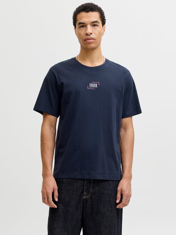 Premium By Jack & Jones Logo T-shirt Blue / Navy Blazer