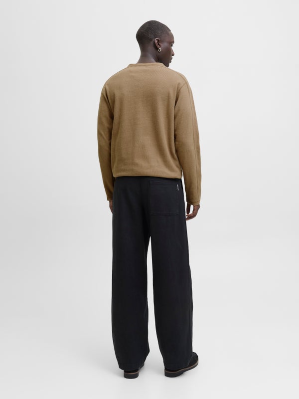 Premium By Jack & Jones Longsleeved T-shirt Brown / Malt Ball