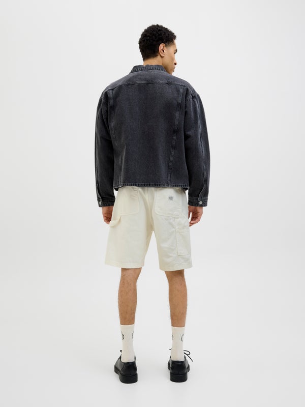 Premium By Jack & Jones Loose Fit Cargo Shorts White / Jet Stream