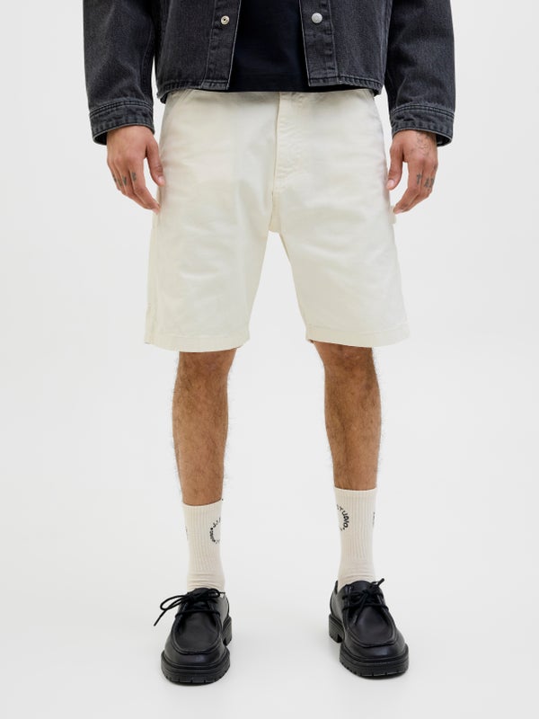 premium by jack & jones Loose Fit Cargo shorts White / Jet Stream