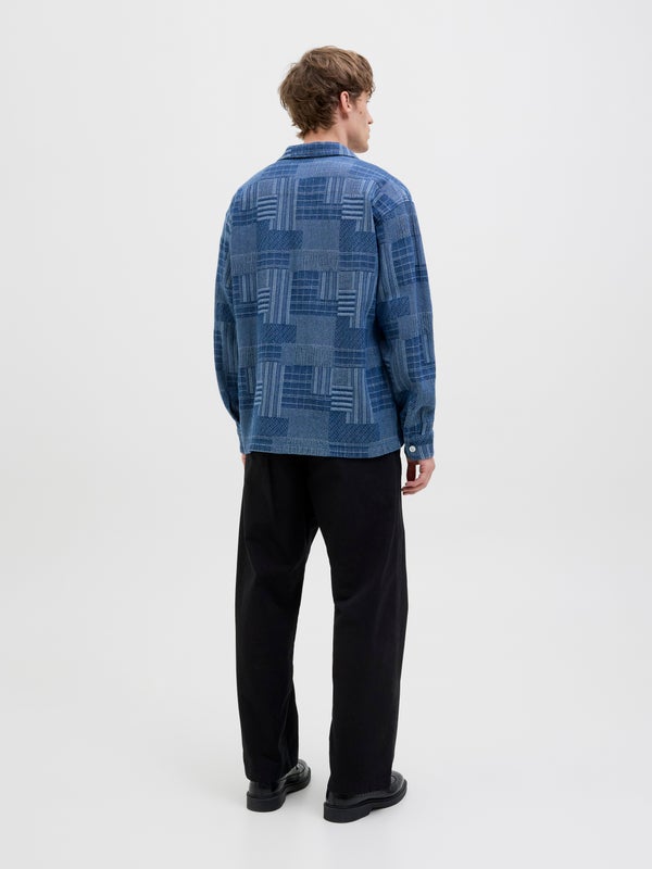 Premium By Jack & Jones Loose Fit Shirt Blue / Blue Denim