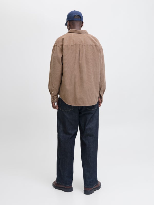 Premium By Jack & Jones Oversized Fit Shirt Brown / Mocha Meringue