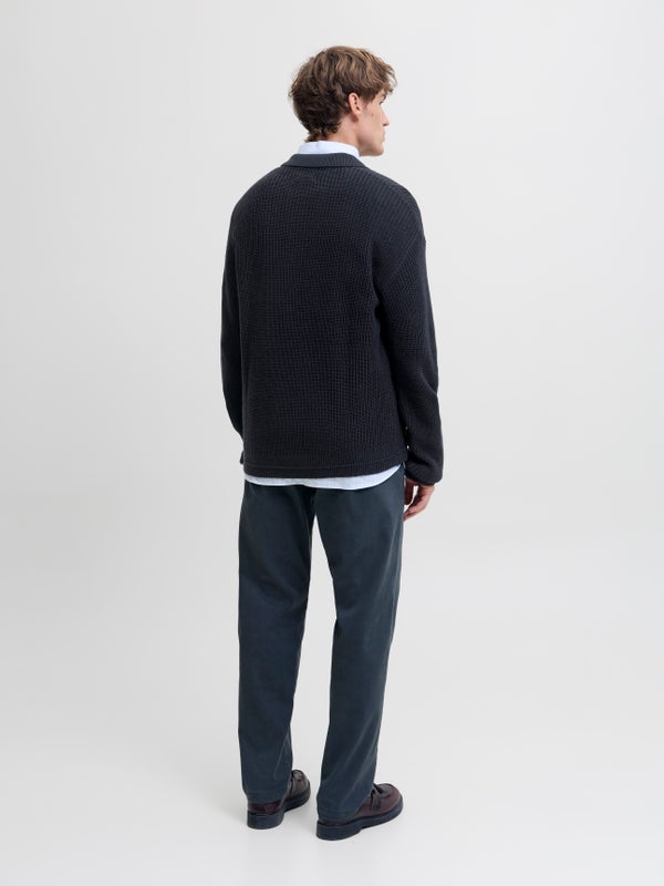 Premium By Jack & Jones Plain Knitted Polo Blue / Sky Captain