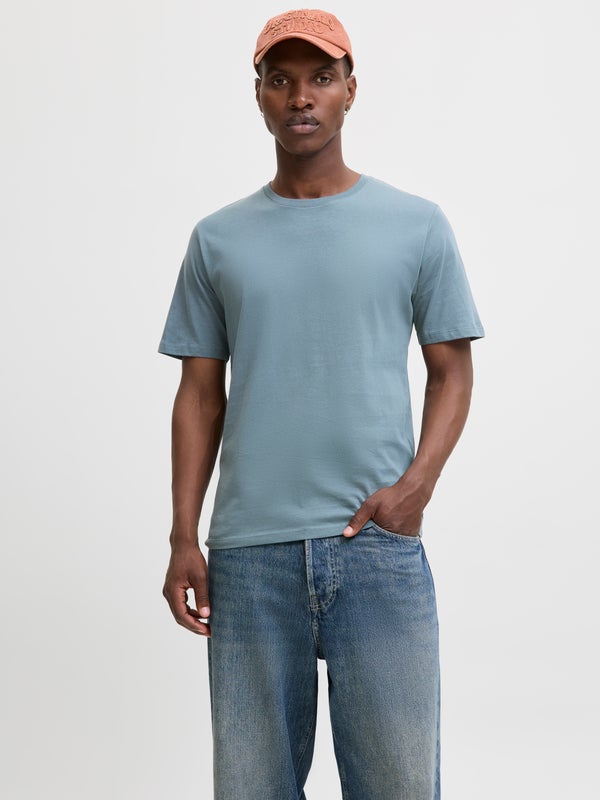 premium by jack & jones Plain T-shirt Blue / Stormy Weather