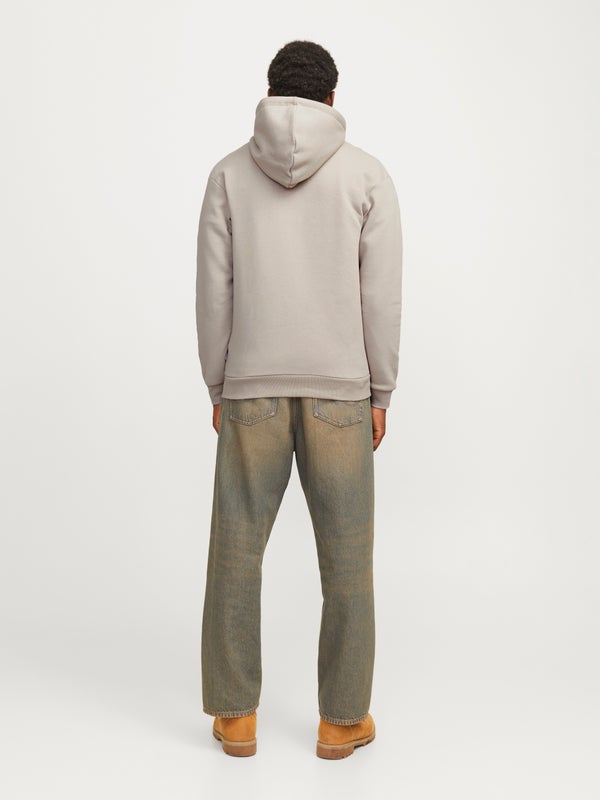 Premium By Jack & Jones Plain Zip Hoodie Beige / Moonbeam