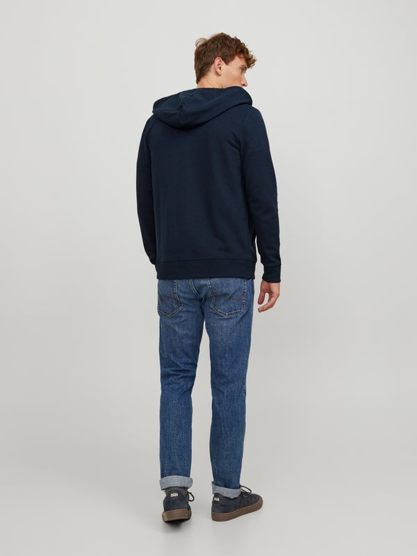 Premium By Jack & Jones Plain Zip Hoodie Blue / Navy Blazer