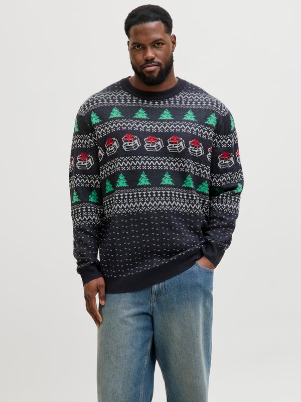 premium by jack & jones Plus Size Knitted pullover Blue / Sky Captain