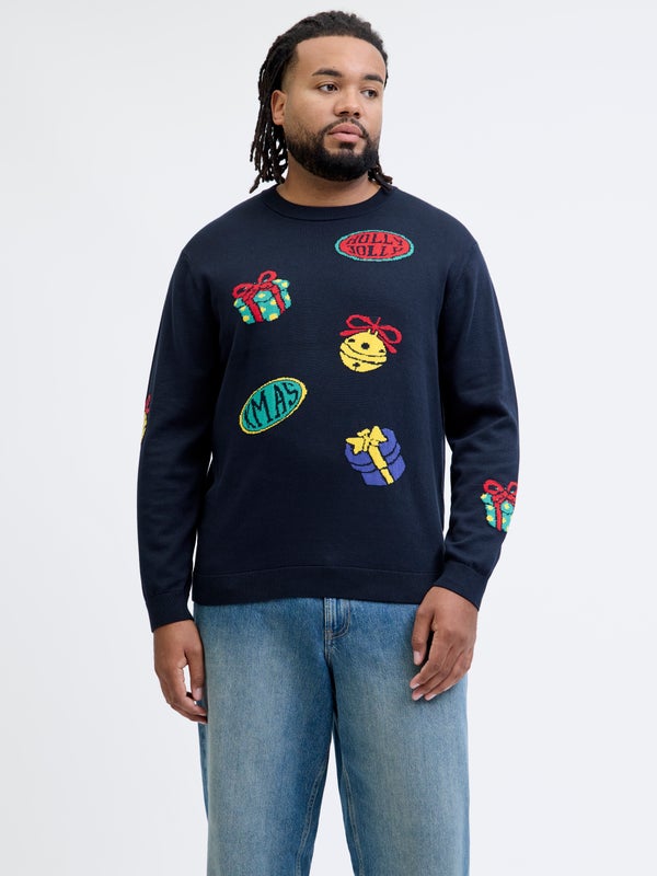 premium by jack & jones Plus Size Knitted pullover Blue / Sky Captain