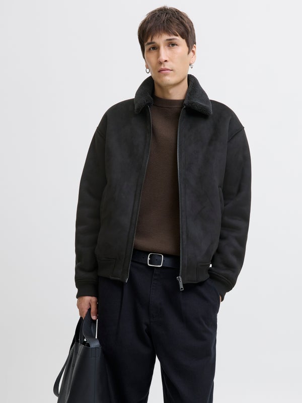 premium by jack & jones Bomber jacket Black / Black