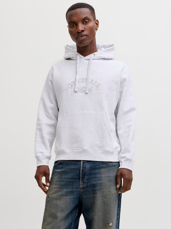 premium by jack & jones Hoodie Grey / Bright White