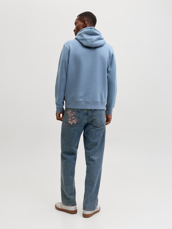 Premium By Jack & Jones Logo Hoodie Blue / Blue Mirage