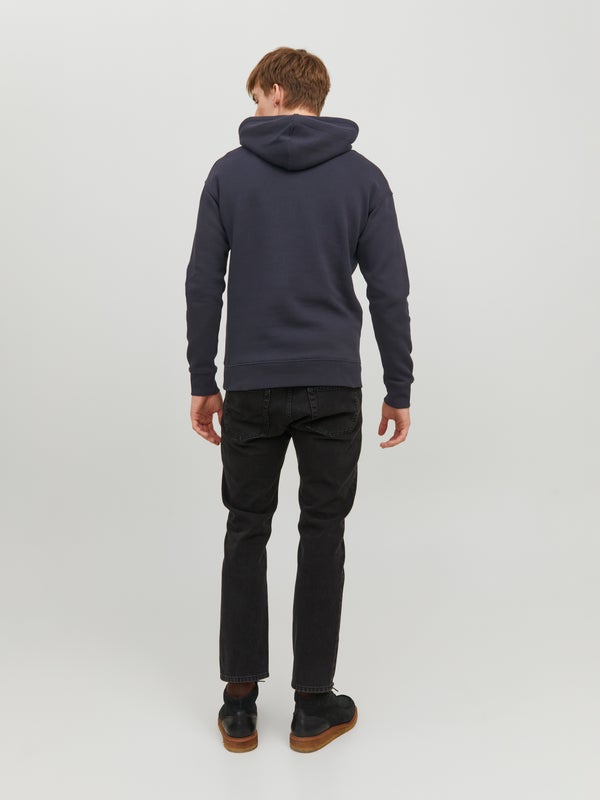 Premium By Jack & Jones Logo Hoodie Blue / Darknavy