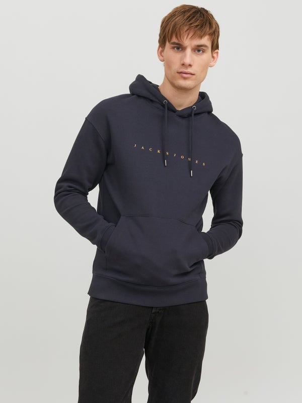 premium by jack & jones Logo Hoodie Blue / Darknavy