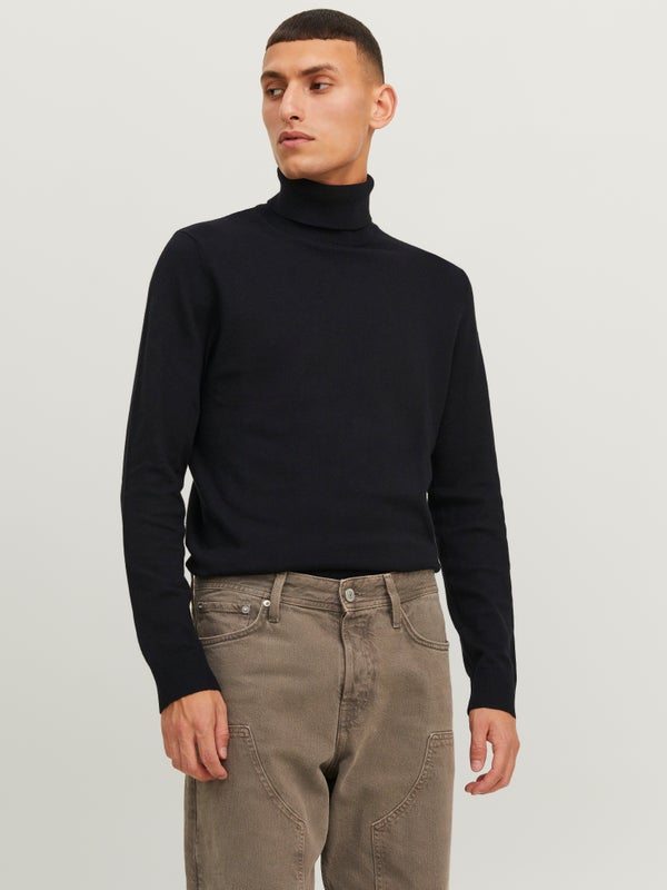 premium by jack & jones Plain Turtleneck Black / Black