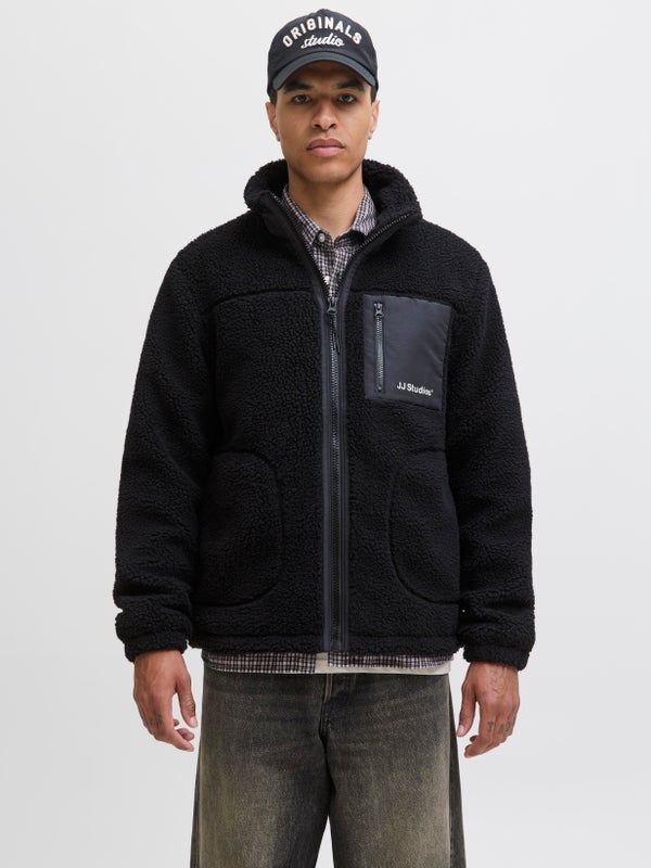 Premium By Jack & Jones Teddy Jacket Black / Black