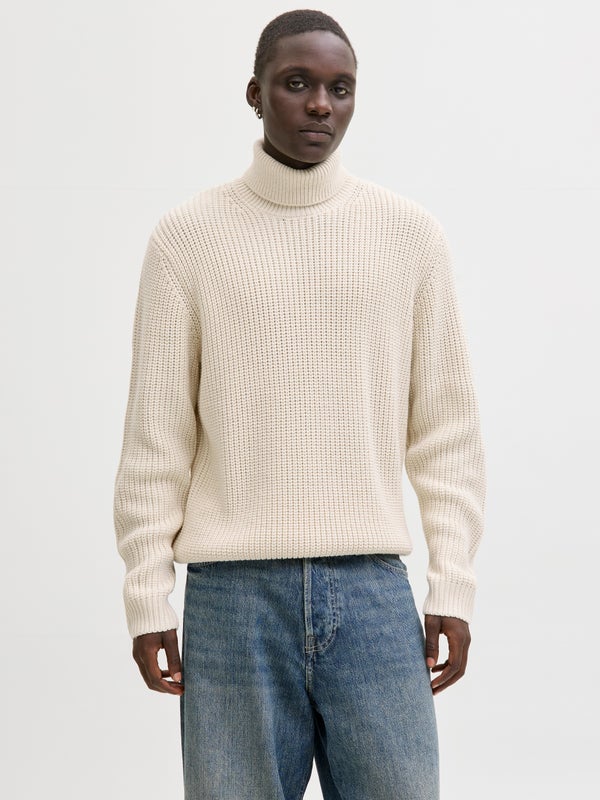 premium by jack & jones Turtleneck Beige / Sea Salt