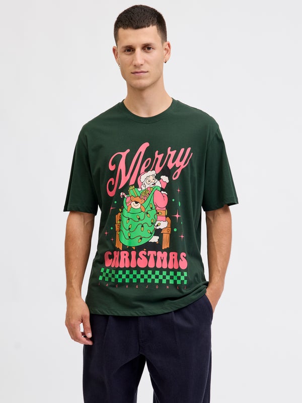 Premium By Jack & Jones X-mas T-shirt Green / Sycamore