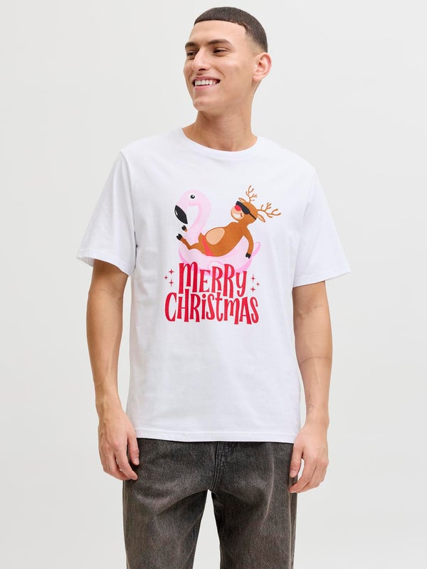 premium by jack & jones X-mas T-shirt White / White