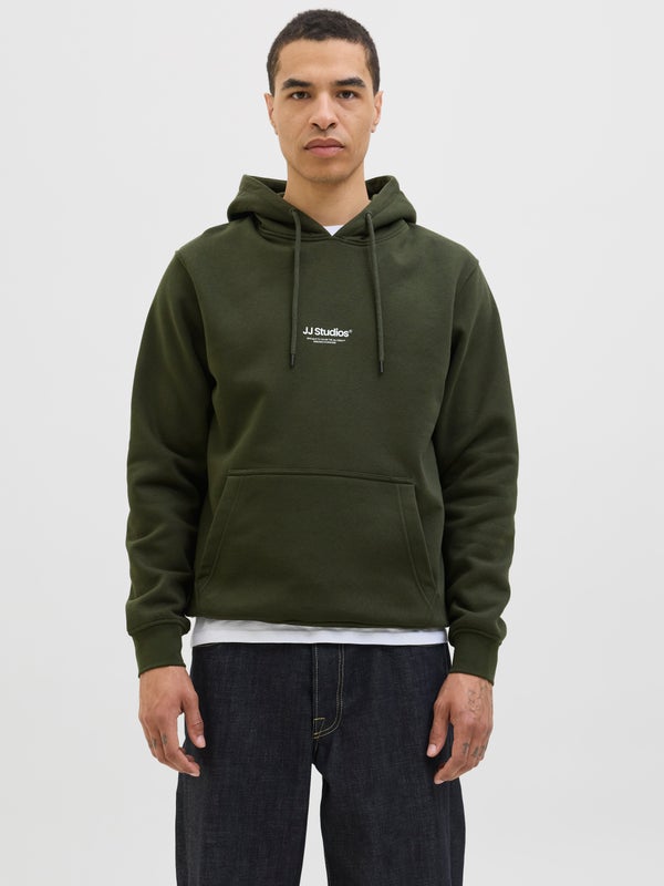 Premium By Jack & Jones Printed Hoodie Green / Duffel Bag