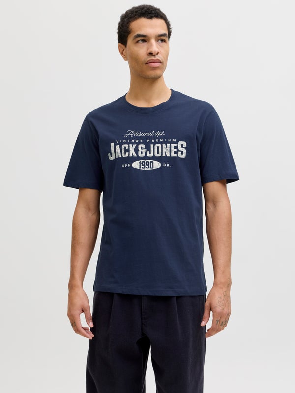 Premium By Jack & Jones Printed T-shirt Blue / Navy Blazer