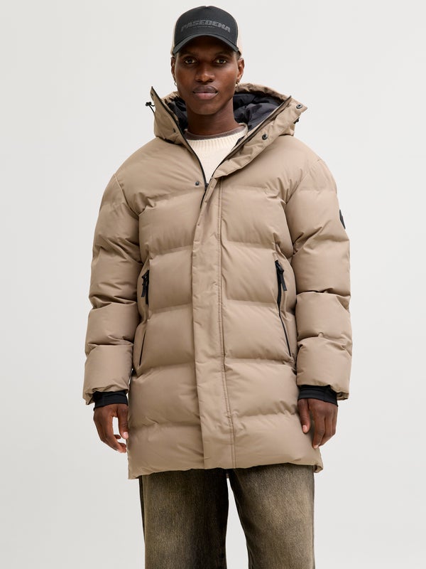 Premium By Jack & Jones Puffer Jacket Brown / Desert Taupe