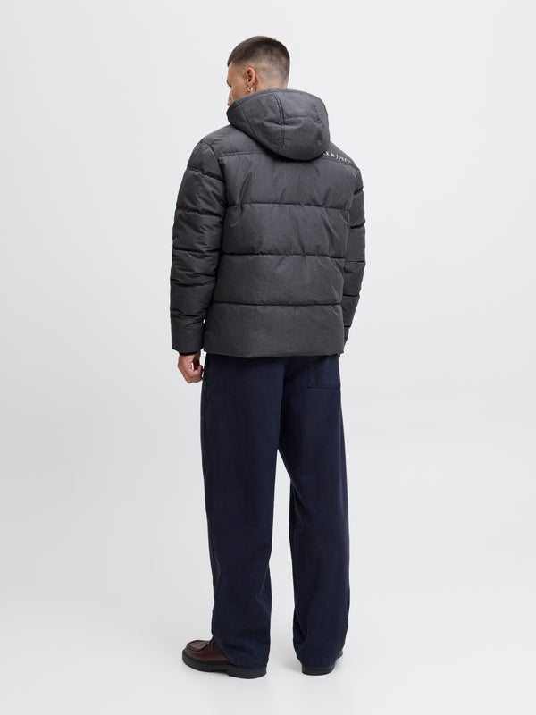Premium By Jack & Jones Puffer Jacket Grey / Dark Grey Melange
