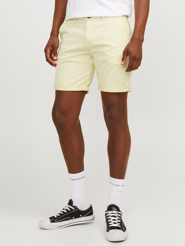 premium by jack & jones Regular Fit Chino shorts Yellow / French Vanilla